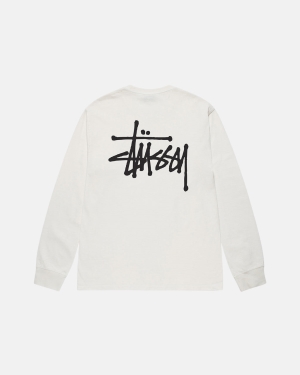 Stussy Basic Pigment Dyed Ls Juoksupaidat Beige | RUYFKZ-480