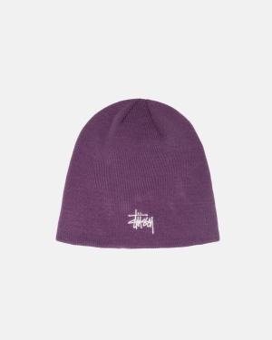 Stussy Basic Skullcap Beanie Lippis Violetit | FDAQNT-094