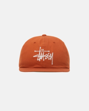 Stussy Basic Strapback Lippis Tummanoranssi | LWRSGD-492