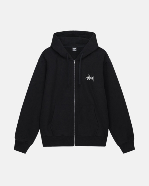 Stussy Basic Zip Huppari Mustat | JUARGX-705