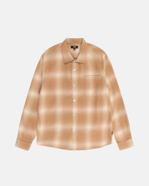 Stussy Bay Plaid Paidat Ruskea | DRSNKV-784