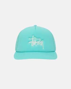 Stussy Big Basic Trucker Lippis Turkoosi | VUFRTP-710