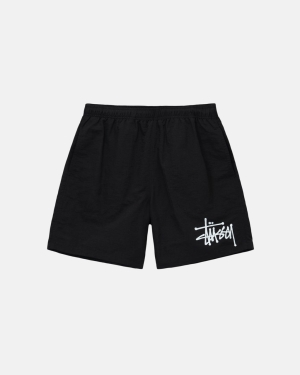 Stussy Big Basic Vesi Shortsit Mustat | KQMVLY-205