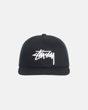 Stussy Big Stock Point Crown Lippis Mustat | QECITG-764