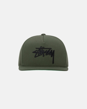 Stussy Big Stock Point Crown Lippis Vaaleanoliivinvihreä | JTBVIL-851