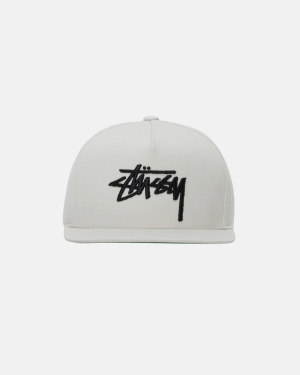 Stussy Big Stock Point Crown Lippis Valkoinen | LHWNRF-039