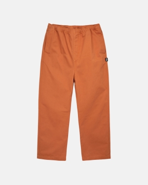 Stussy Brushed Beach Housut Punainen | DXEWVN-725