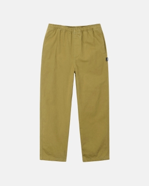 Stussy Brushed Beach Housut Vaaleanoliivinvihreä | RSIJLT-902