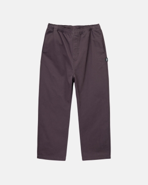 Stussy Brushed Beach Housut Viininpunainen | WISPJO-905