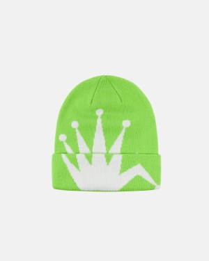 Stussy Crown Jacquard Cuff Beanie Lippis Vihreä | BAROMQ-186