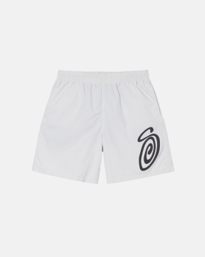 Stussy Curly S Vesi Shortsit Beige | ZPOSXF-435