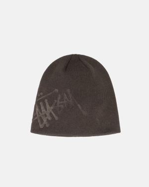 Stussy Debossed Basic Logo Skullcap Lippis Ruskea | MFJENR-542