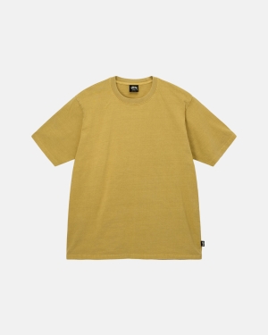 Stussy Heavyweight Pigment Dyed Crew Juoksupaidat Sinapinkeltainen | DRWLEA-137