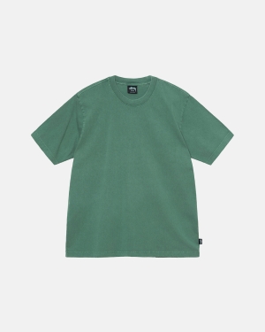 Stussy Heavyweight Pigment Dyed Crew Juoksupaidat Syvä Vihreä | FYRBSH-908