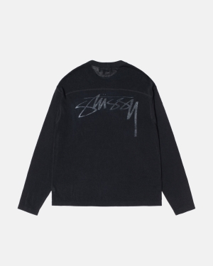 Stussy Kevyet Football Crew Neulepuserot Mustat | QJDWIV-049