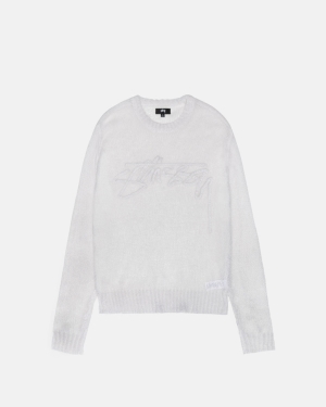 Stussy Loose Knit Logo Neulepuserot Beige | NLPFDI-104