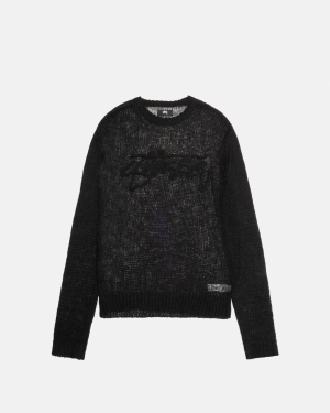 Stussy Loose Knit Logo Neulepuserot Mustat | SUFKDB-025