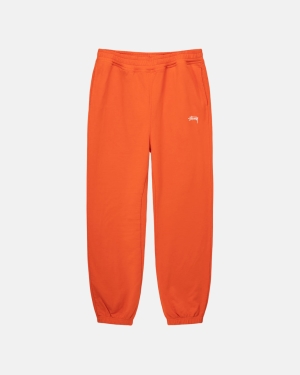 Stussy Overdyed Stock Logo Collegehousut Oranssi | RXLJUT-381