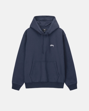 Stussy Overdyed Stock Logo Huppari Laivastonsininen | FGEBHJ-384