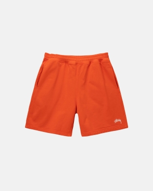 Stussy Overdyed Stock Logo Sweat Shortsit Oranssi | ZSCOXV-459