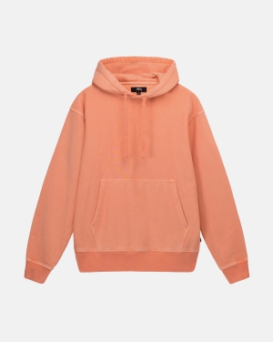 Stussy Pigment Dyed Fleece Huppari Koralli | LKAICN-078