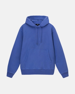 Stussy Pigment Dyed Fleece Huppari Ultramarine | VTQGJU-412