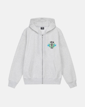 Stussy Skull Crest Zip Huppari Harmaat | JSQAIN-713