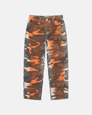 Stussy Spray Dye Big Ol' Farkut Oranssi Camo | BTXOCE-064