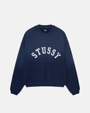 Stussy Sun Faded Oversized Crew Shortsit Laivastonsininen | NOXFQG-976