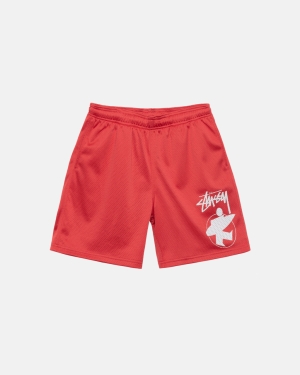 Stussy Surfman Mesh Shortsit Punainen | DIMCRG-435