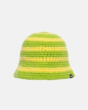 Stussy Swirl Knit Bucket Hatut Vaaleanvihreä | XNOSZP-804