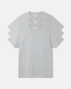 Stussy Undershirt - 3 Pack Juoksupaidat Harmaat | DOMUZQ-716