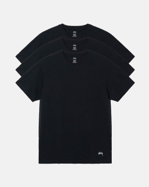 Stussy Undershirt - 3 Pack Juoksupaidat Mustat | SPDIGV-137